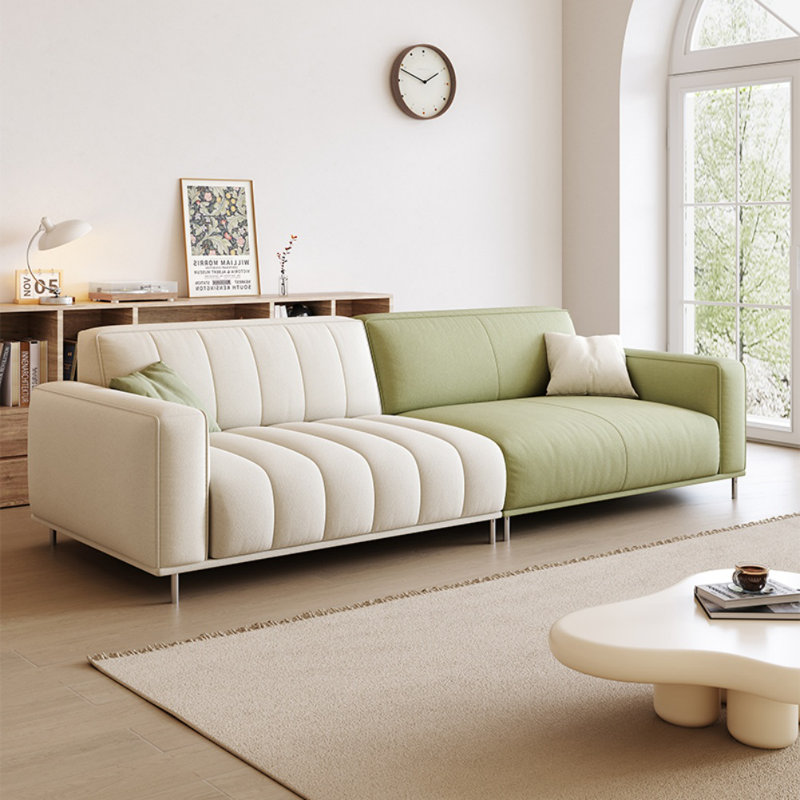 Simple And Creative Sofa, Green/Off White