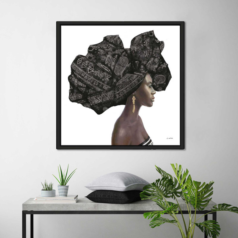 «Pure Style II Black» par James Wiens, Cadre flottant noir, H 27,5 po x l 27,5 po x P 2 po