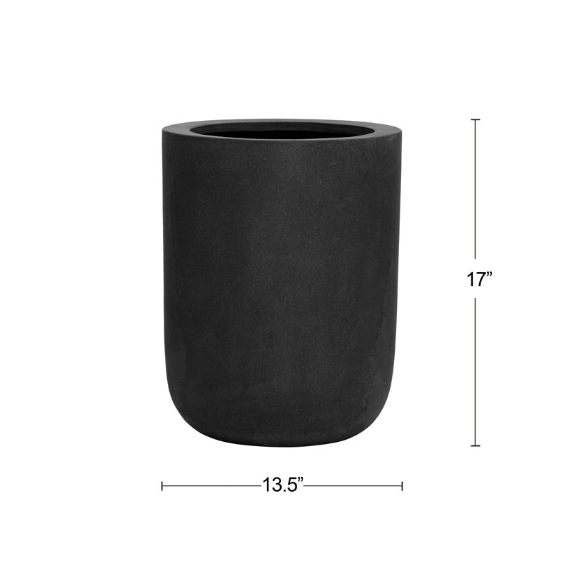 Pot rond rond en fibre de pierre