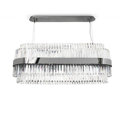 Lustre rectangulaire unique à 20 lumières