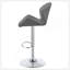 Tabouret de bar réglable chromé et gris (ensemble de 2) avec mécanisme hydraulique pour intérieurs modernes-684438373