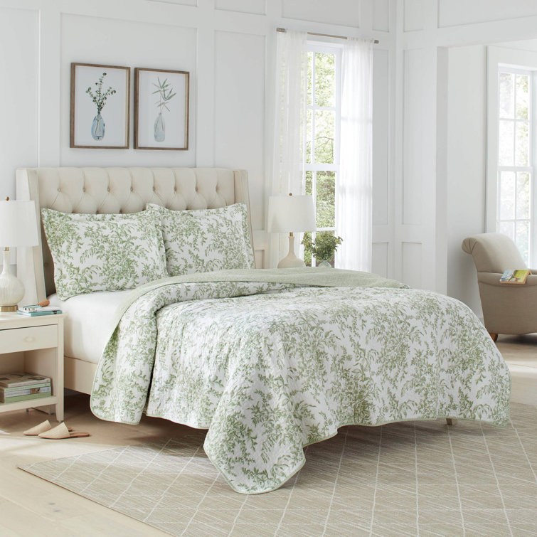 Green Natalie Comforter Set (Twin) - Laura Ashley