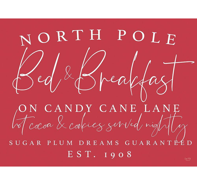Art sur toile Ophelia & Co. Lux + Me Designs, "North Pole Bed And Breakfast", H 36 po x l 47 po