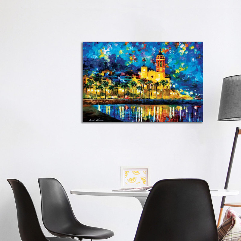 Spain, Sitges by Leonid Afremov - Wrapped Canvas Painting, 101.6 cm H x 66.04 cm W x 1.91 cm D