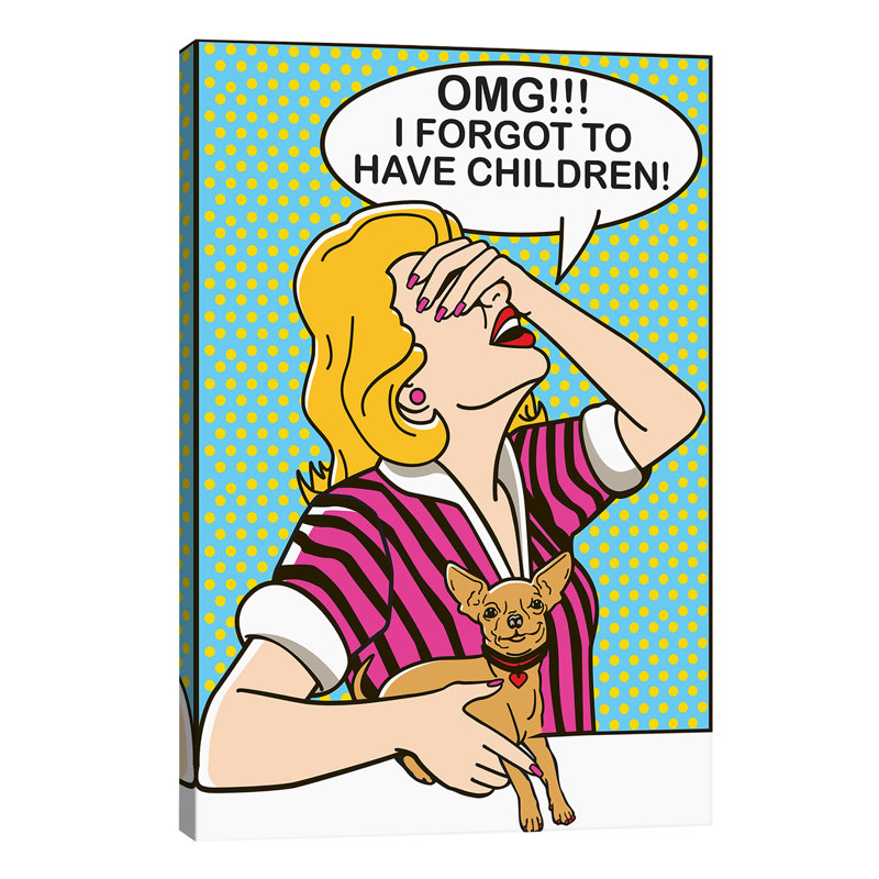 Omg!!! - Print on Canvas, 66.04 cm H x 45.72 cm W x 1.91 cm D, No Frame