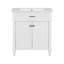 Meuble-lavabo de 30 pouces avec lavabo en céramique, porte à fermeture en douceur et tablettes réglables-286891443