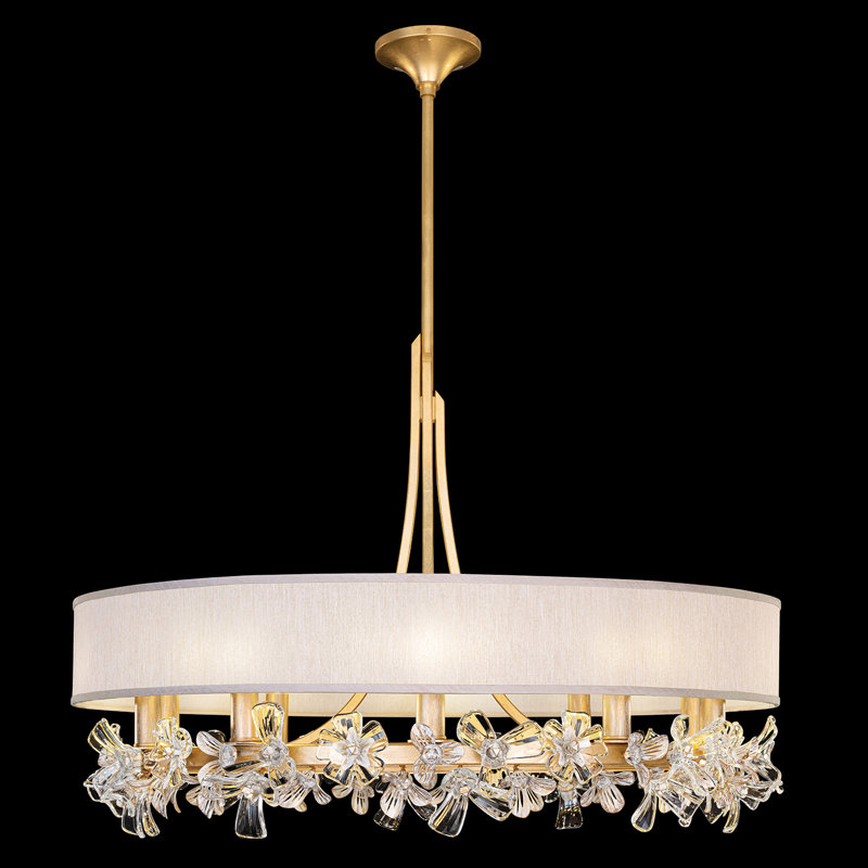 Lustre rond de 34,5 po Azu, Or, Beige