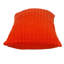 Coussin lombaire 14 po x 26 po en coton orange avec texture