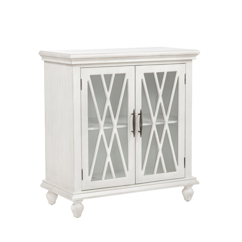 Kelcey 2 Door Cabinet Grey, Off White