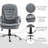 High Back Home Office Chair Executive Computer Chair With Adjustable Height,  Gray