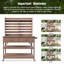 Banc de rempotage extérieur 64,9 po avec plateau en acier inoxydable et roulettes verrouillables-76111178