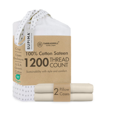 Ensemble de taie d'oreiller en coton Supima