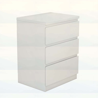 Nightstand with 3 Drawers,Small End Table