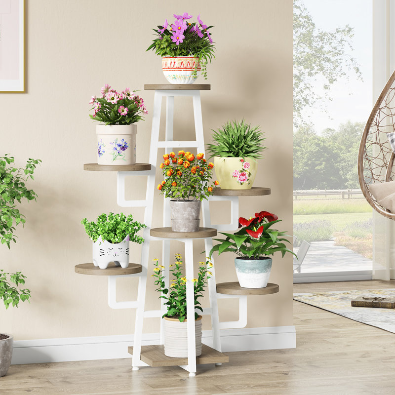 Plant Stand, Beige/White