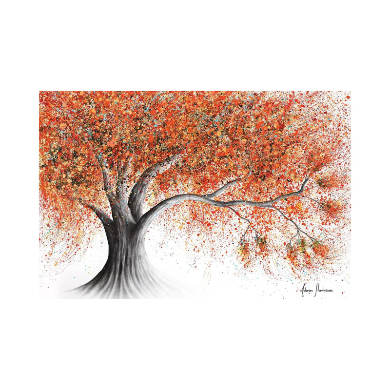 Rusty Sunshine Tree by Ashvin Harrison - Print on Canvas, 20.32 cm H x 30.48 cm W, Wrapped Canvas