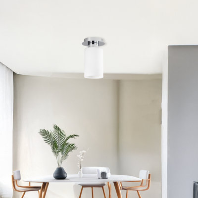 Metal Body Cylinder Glass Cap Flush Mount