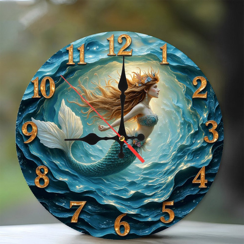 Horloge murale Mermaid Ocean
