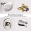 Robinet de baignoire et de douche avec valve brute-56056263