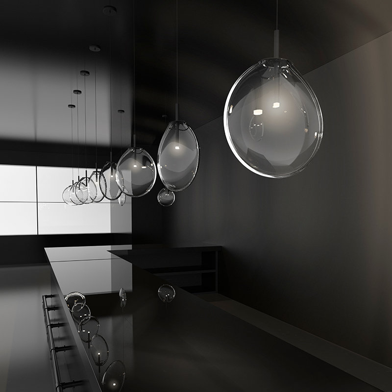 Cantina 1 - Light Pendant, 14" H x 12" W x 3.75" D, Smoke Fade