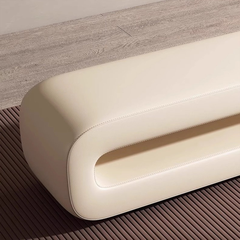 Quality life solid wood bed stool, Off-White