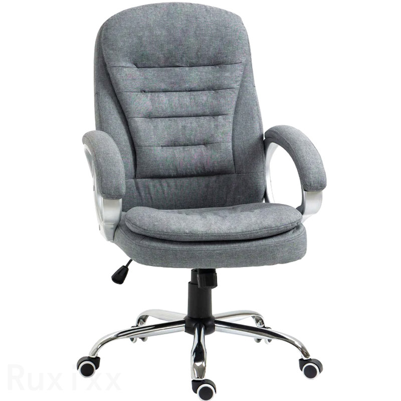 Fauteuil de direction gris à haut dossier