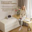 Extendable Dressing Table with Drawers - Wooden Vanity Desk L-Shaped, 6 Drawers