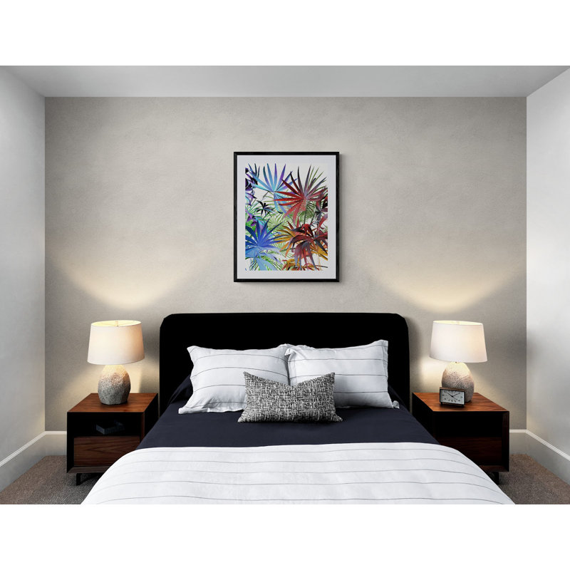 Tropical Foliage Print by Angel Estevez, Black Framed Paper, 30" H x 24" W