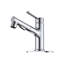 Robinet de lavabo de salle de bain moderne avec douchette extractible et bonde escamotable-120650255