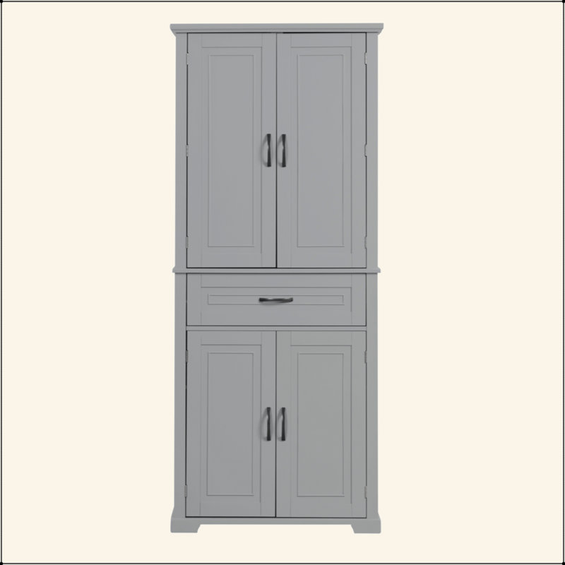Bathroom Storage Cabinet With Doors And Drawer, Multiple Storage Space, Adjustable Shelf