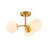 Murtie 3-Light Modern Glass Semi Flush Mount