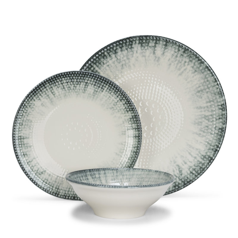 French Home 12-Piece Iceberg Porcelain Dinnerware Set