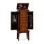 Armoire à bijoux rectangulaire en bois manufacturé brun noisette