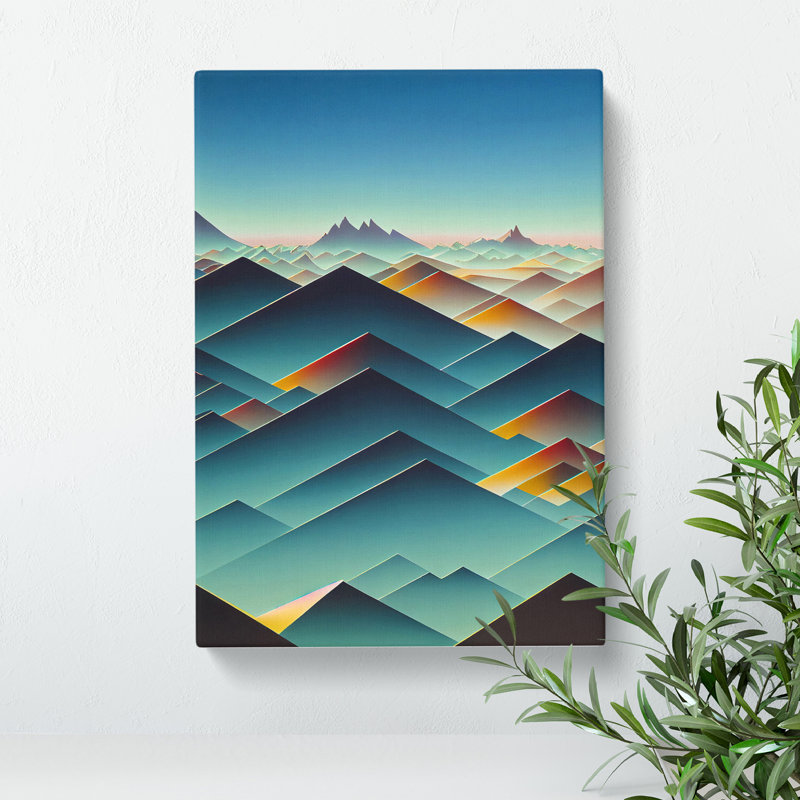 An Abstract Mountain Landscape No.2 - Wrapped Canvas Print, 50cm H x 35cm W x 3cm D