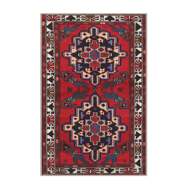 Tapis rouge à motif sud-ouest, Rectangle 7 pi x 9 pi