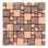 Copper Color Metal With Textured Glass Mosaic Sheet Tile By Modket