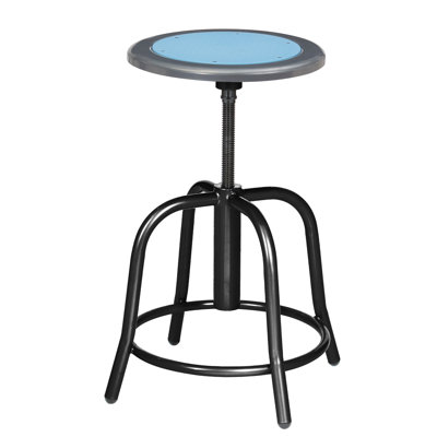 Tabouret pivotant Vince avec siège en acier, bleu clair