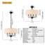 Lustre tambour en cristal 4 lumières Kayia
