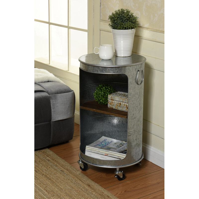 Arois End Table, Galvanized