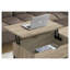 Table basse à plateau relevable de 42 po avec rangement, table de cocktail rectangulaire, finition bois taupe foncé