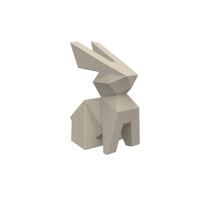 Statue de jardin lapin en plastique, Cream