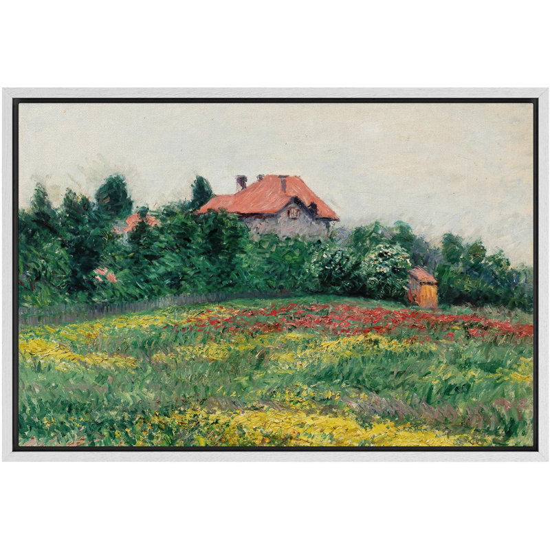 Campagne, champs floraux, peinture à l'huile, nature vibrante, paysage rustique, illustrations, H 24 po x l 16 po, Blanc