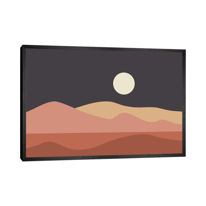 Geometric Landscape XXIIIB - Print on Canvas, 101.6 cm H x 66.04 cm W, Black Framed