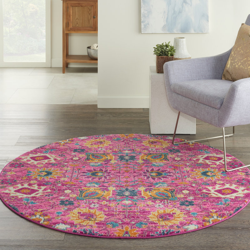 Dreher Oriental Indoor Rug, Round 4'