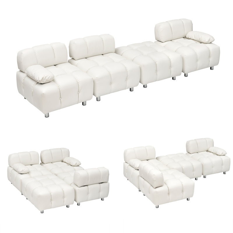 Un canapé en tissu de 90,60 pouces, imperméable, résistant aux taches et aux rayures, peut s'asseoir confortablement dans la chambre à coucher sans prendre de place