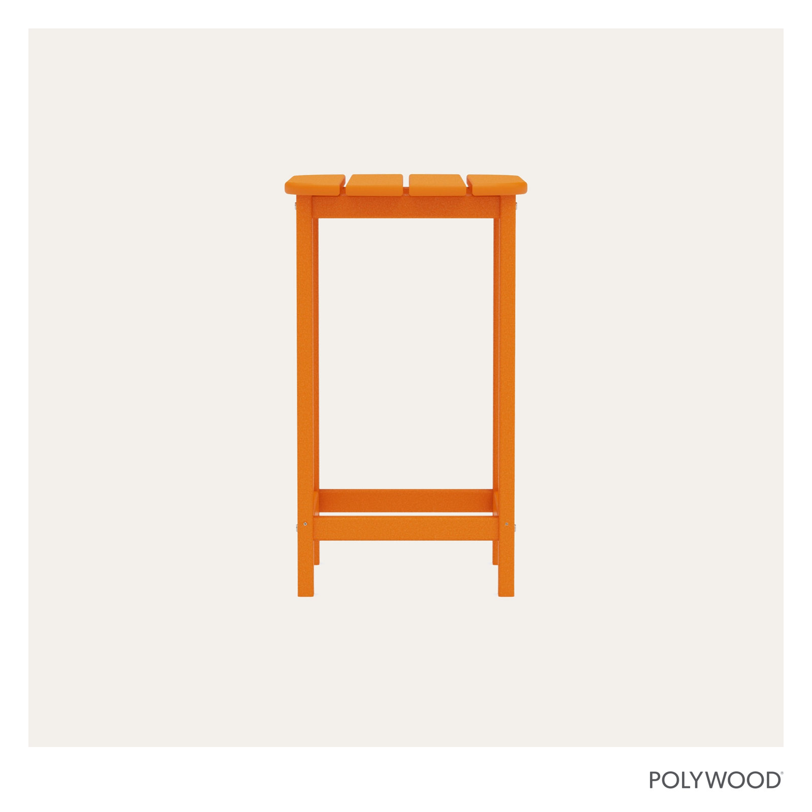 POLYWOOD® South Beach 19" Patio Side Table, Tangerine
