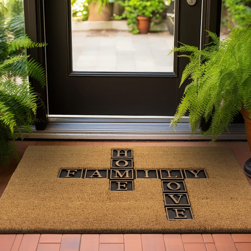 Mojokerto Non-Slip Block Print Doormat
