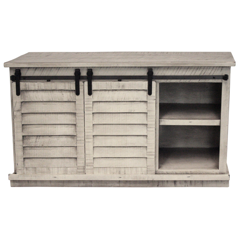Maldonado Media Console, Rustic Gray