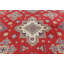 Tapis unique à motif géométrique moderne rouge 6 x 9 Kazak