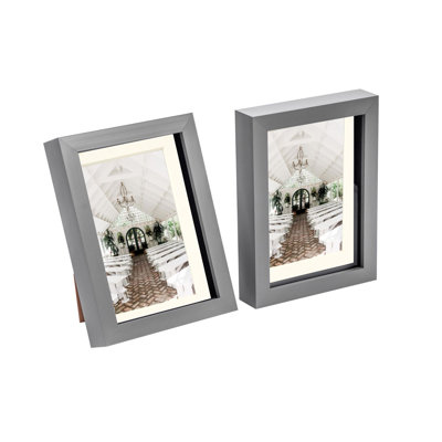 Nicola Spring - 3D Box Photo Frames - 5 x 7" with 4 x 6" Mount