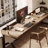Black+Tan Rectangular Solid Wood desks-68451887